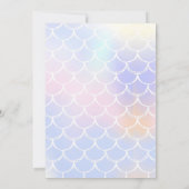 私たちの小さなマーメイド4th誕生日マーメイドパーティー 招待状 (裏面)