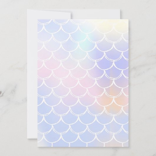 私たちの小さなマーメイド4th誕生日マーメイドパーティー 招待状 (裏面)