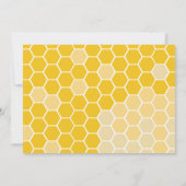 私たちの小さなミツバチの写真の誕生日の招待 招待状 (裏面)