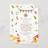 私たちの小さなミートボール誕生日 サンキューカード (正面/裏面)