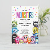私たちの小さなモンスターたちの合同誕生日パーティー 招待状 (スタンド正面)
