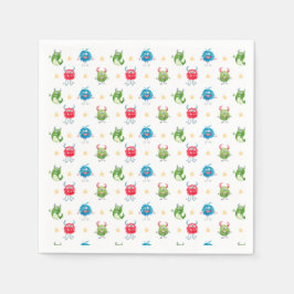 私たちの小さなモンスターの誕生日パーティー スタンダードカクテルナプキン