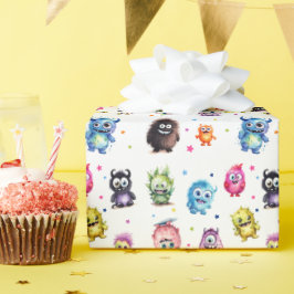 私たちの小さなモンスターの誕生日パーティー ラッピングペーパー