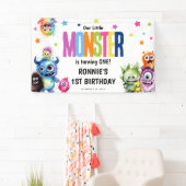 私たちの小さなモンスターの誕生日パーティー 横断幕 (インサイチュ)