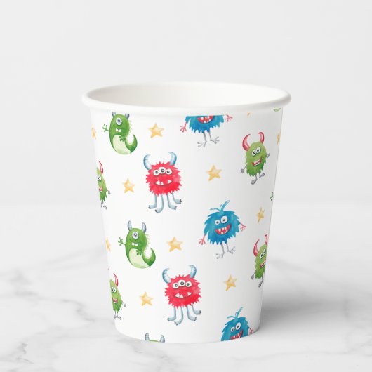 私たちの小さなモンスターの誕生日パーティー 紙コップ (裏面)