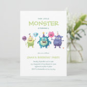 私たちの小さなモンスター | カラフルな3匹のモンスター 招待状 (スタンド正面)