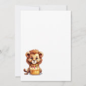 私たちの小さなライオン王 誕生日1周年 招待状 (裏面)