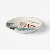 私たちの小さなランバージャックベアーレッドの1番目の誕生日パーティー ペーパーボウル (傾斜あり)