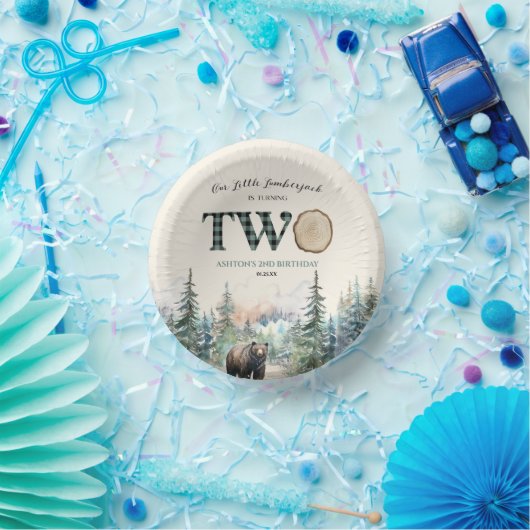 私たちの小さなランバージャックベア第2の誕生日パーティー ペーパーボウル (パーティー)