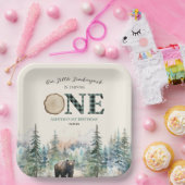 私たちの小さなランバージャックベア1st誕生日パーティー ペーパープレート (パーティー)