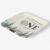 私たちの小さなランバージャックベア1st誕生日パーティー ペーパープレート (傾斜あり)