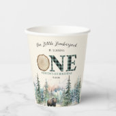 私たちの小さなランバージャックベア1st誕生日パーティー 紙コップ (正面)