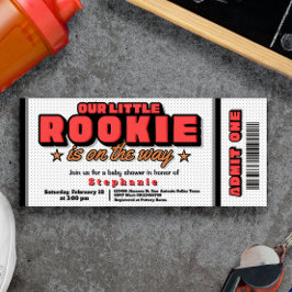 私たちの小さなルーキーがやってくる チケット招待状 招待状