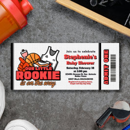 私たちの小さなルーキーがやってくる チケット招待状 招待状