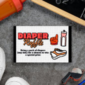 私たちの小さなルーキーが途中にある – おむつラッフル エンクロージャーカード