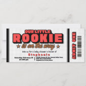 私たちの小さなルーキー誕生の招待状 招待状 (正面)