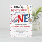 私たちの小さなルーキー野球の初誕生日を打者 招待状 (スタンド正面)