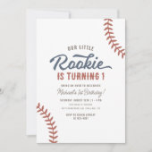 私たちの小さなルーキー野球の誕生日 招待状 (正面)