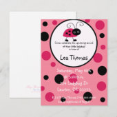 私たちの小さなレディバグは、... 招待状 (正面/裏面)