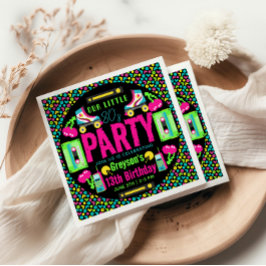 私たちの小さなレトロネオン80の誕生日パーティー スタンダードカクテルナプキン