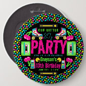 私たちの小さなレトロネオン80の誕生日パーティー 缶バッジ (正面&裏面)