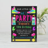 私たちの小さなレトロネオン80の13th誕生日パーティー 招待状 (スタンド正面)