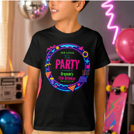 私たちの小さなレトロネオン80'sバースデーパーティー tシャツ