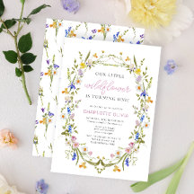 私たちの小さなワイルドフラワーピンクの水色の最初の誕生日