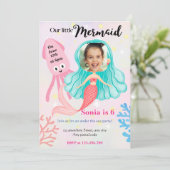 私たちの小さな人魚ちゃん！海の下の誕生日 招待状 (スタンド正面)