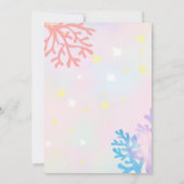 私たちの小さな人魚ちゃん！海の下の誕生日 招待状 (裏面)