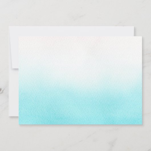 私たちの小さな人魚の写真の誕生日パーティー サンキューカード (裏面)