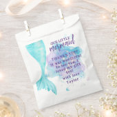 私たちの小さな人魚の写真の誕生日パーティー フェイバーバッグ (クリップ留めされた状態)