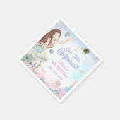 私たちの小さな人魚の女の子4th誕生日パーティー スタンダードカクテルナプキン (角)