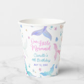 私たちの小さな人魚の女の子4th誕生日パーティー 紙コップ (正面)