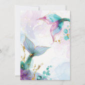 私たちの小さな人魚の海の最初の誕生日 招待状 (裏面)