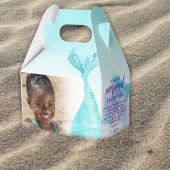 私たちの小さな人魚の誕生日パーティーのお願いボックス フェイバーボックス