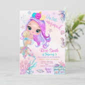 私たちの小さな人魚の誕生日 招待状 (スタンド正面)