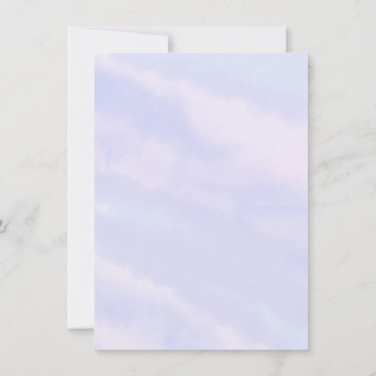 私たちの小さな人魚の3番目の誕生日パーティー 招待状 (裏面)