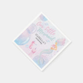 私たちの小さな人魚誕生日紙ナプキン スタンダードカクテルナプキン (角)