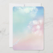 私たちの小さな人魚1st写真の夏の誕生日 招待状 (裏面)