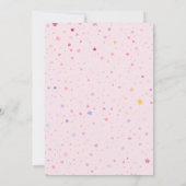 私たちの小さな体操選手は5ピンクの誕生日を回している 招待状 (裏面)