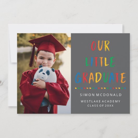 私たちの小さな卒業生 |フォトグラードパーティの招待状 招待状 (正面)