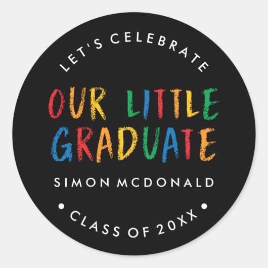 私たちの小さな卒業生 | 卒業パーティーシール ラウンドシール (正面)