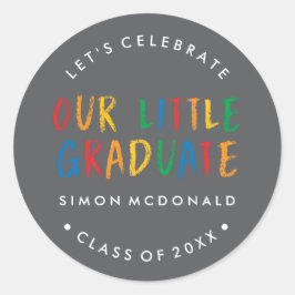 私たちの小さな卒業生 | 卒業パーティーシール ラウンドシール