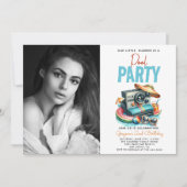 私たちの小さな夏はプールパーティー2歳の誕生日 招待状 (正面)