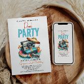 私たちの小さな夏はプールパーティー2歳の誕生日 招待状