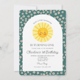 私たちの小さな太陽が1日を変える1日の誕生日 招待状