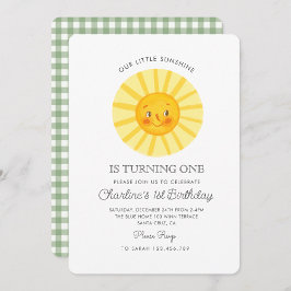 私たちの小さな太陽が1日を変える1日の誕生日 招待状