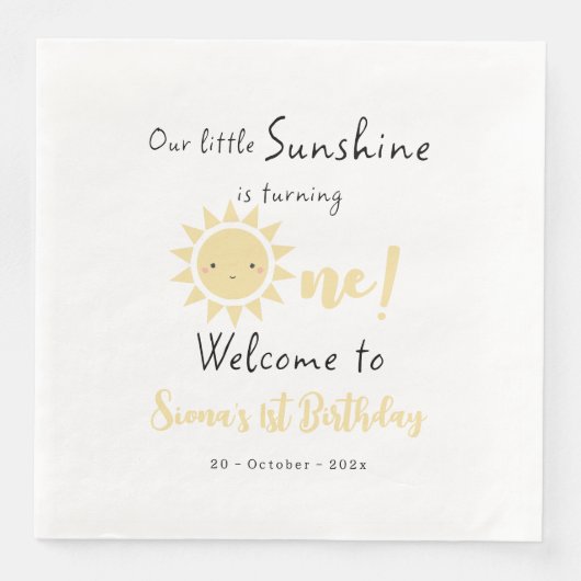 私たちの小さな太陽の光が一つかわいい誕生日を迎える (正面)