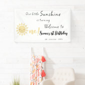 私たちの小さな太陽の光が一つかわいい誕生日を迎える 横断幕 (インサイチュ)